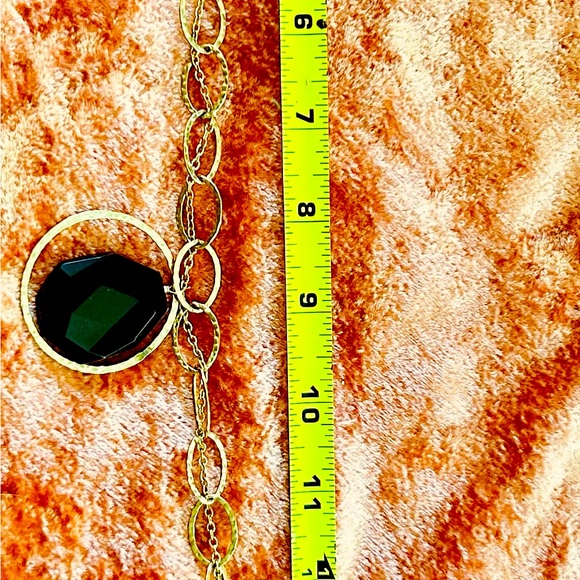 🤩 Stunning 🤩 Handcrafted semiprecious stone hematite/gold link necklace!! - Picture 6 of 6